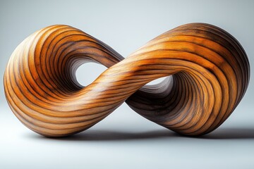 Abstract wooden infinity symbol