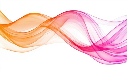 Smooth Colorful Waves Transitioning Seamlessly in White Background