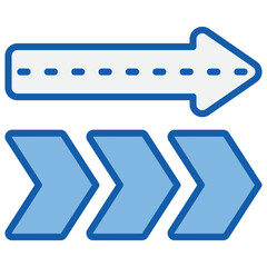 Linear Blue White Icon