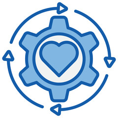 Behavior Blue White Icon