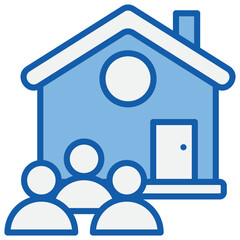Household Blue White Icon