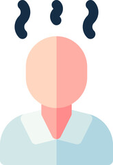 workaholic illustration on a white background    