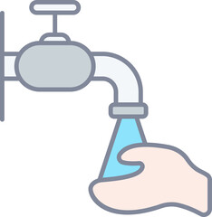 wudhu illustration on a white background    