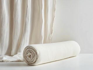 Cream Cotton Throw Blanket