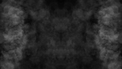 realistic white fog or smoke on a black background. Smoke abstract illustration