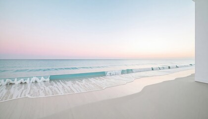 Beach View with Turquoise Water at Dawn