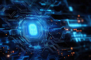 Fototapeta premium futuristic electronic circuit technology background