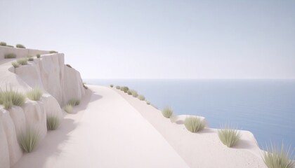 White Path Seaside Cliff