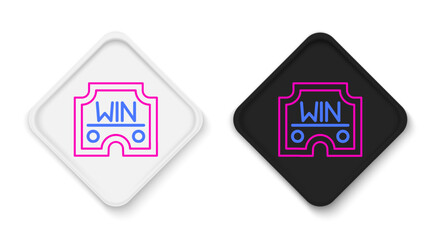 Line Casino win icon isolated on white background. Colorful outline concept. Vector