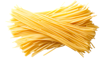 Spaghetti Top View Isolated on Transparent Background Isolated - Professional Food Photography