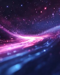 Fototapeta premium Mystical Ultramarine Aurora Branding Concept with Spectral Light Ribbons, Ethereal Backdrop for Digital Marketing 