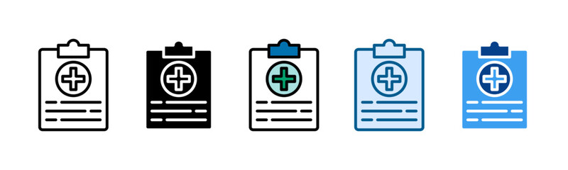 Medical Chart Icon Set Multiple Style Collection