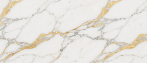 luxury white Calacatta marble texture with thick gold and gray veining, stone texture 