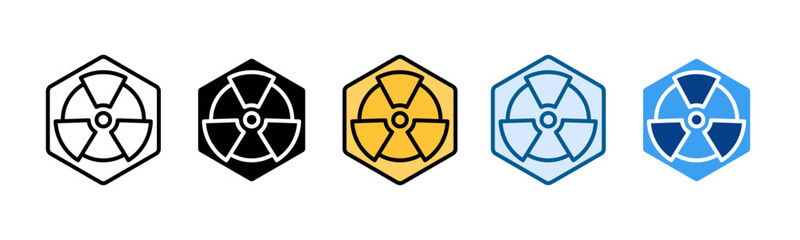 Biohazard Sign Icon Set Multiple Style Collection