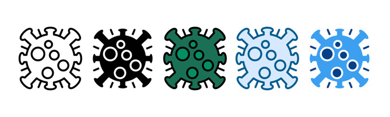 Virus Icon Icon Set Multiple Style Collection