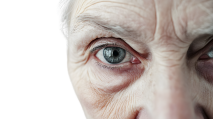 Elderly Female Portrait Illustration with Grey Hair - Professional Medical Concept