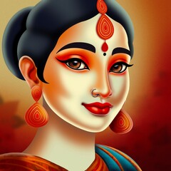 Beautiful Indian girl in traditional clothes