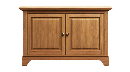 Modern Wooden Cabinet Isolated on Transparent Background for Home Interior Design Concepts
