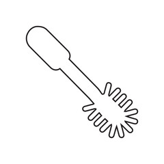 Toilet brush line icon