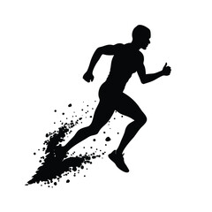 Trail Runner with Dirt Flying Behind