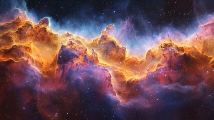 Fototapeta premium Celestial dust star cluster explosion pictures