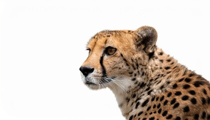 cheetah setting isolated on white background
