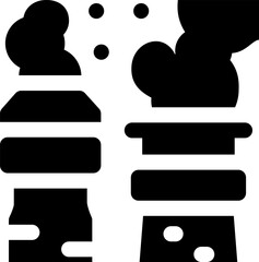 chimneys illustration on a white background     