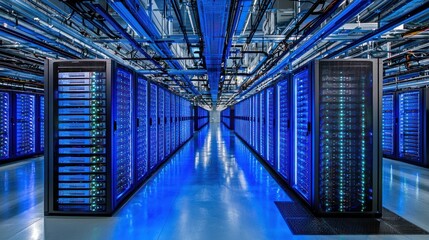 Massive server rack facility