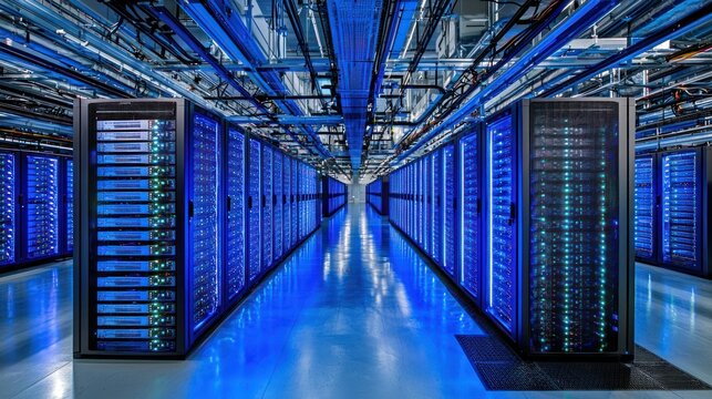 Massive server rack facility