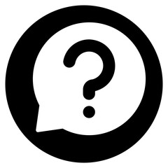 question glyph icon