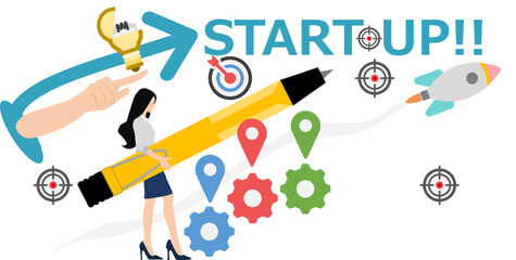 新規事業を始めるイラスト