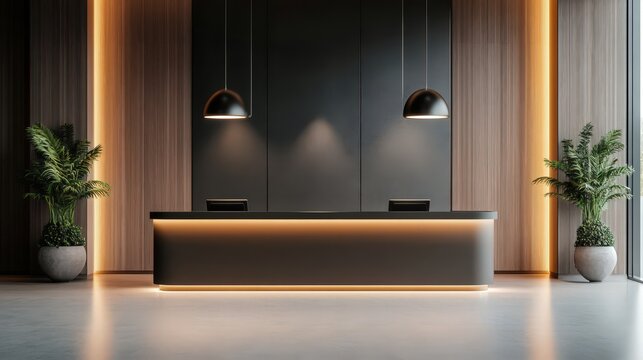 modern hotel reception area with clean lines, elegant lighting fixtures, and a welcoming atmosphere that sets the tone for an exceptional guest experience from the moment of arrival.