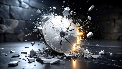 Cracked Silver Coin Destruction