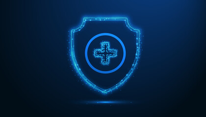 Low Poly Shield Icon Design: Stylized 3D Protection Symbol for Games, Apps, UI, Security, and Digital Interfaces