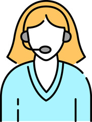 customer service illustration on a white background     