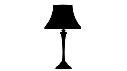 Obraz premium Modern Silhouette Table Lamp Isolated on White Background for Interior Design Concepts