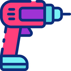 drill illustration on a white background     