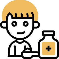 drug illustration on a white background     
