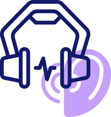 Obraz premium ear protection illustration on a white background 