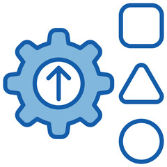 Facilitation Blue White Icon