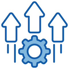 Development Blue White Icon