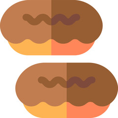 eclair illustration on a white background     