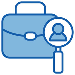 Obraz premium Recruitment Blue White Icon