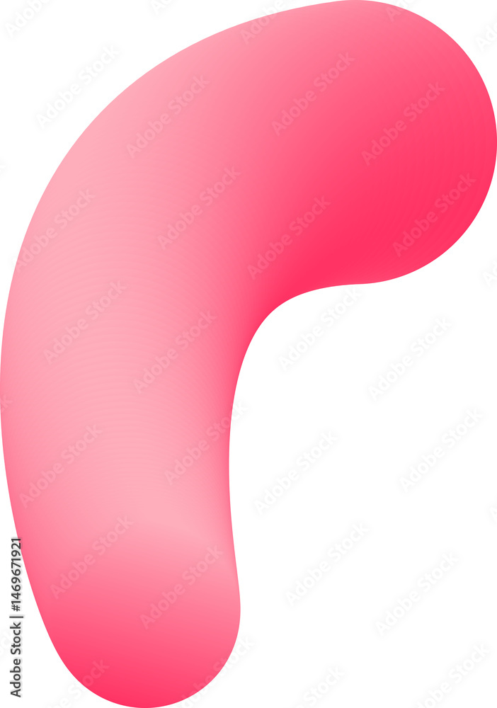 Poster gradient abstract colored shape. 3d fluid line and curved ribbon. organic design element for dynamic