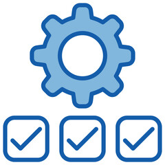 Standardization Blue White Icon