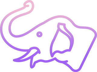 elephant illustration on a white background    