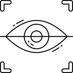 eye scanner illustration on a white background     