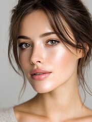 Fototapeta premium Glowing Skin Natural Makeup Look for Every Skin Type and Tone