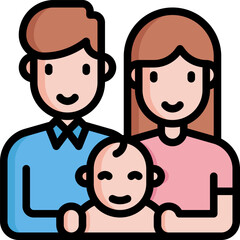 family illustration on a white background     