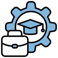 Apprenticeship Blue Black Icon